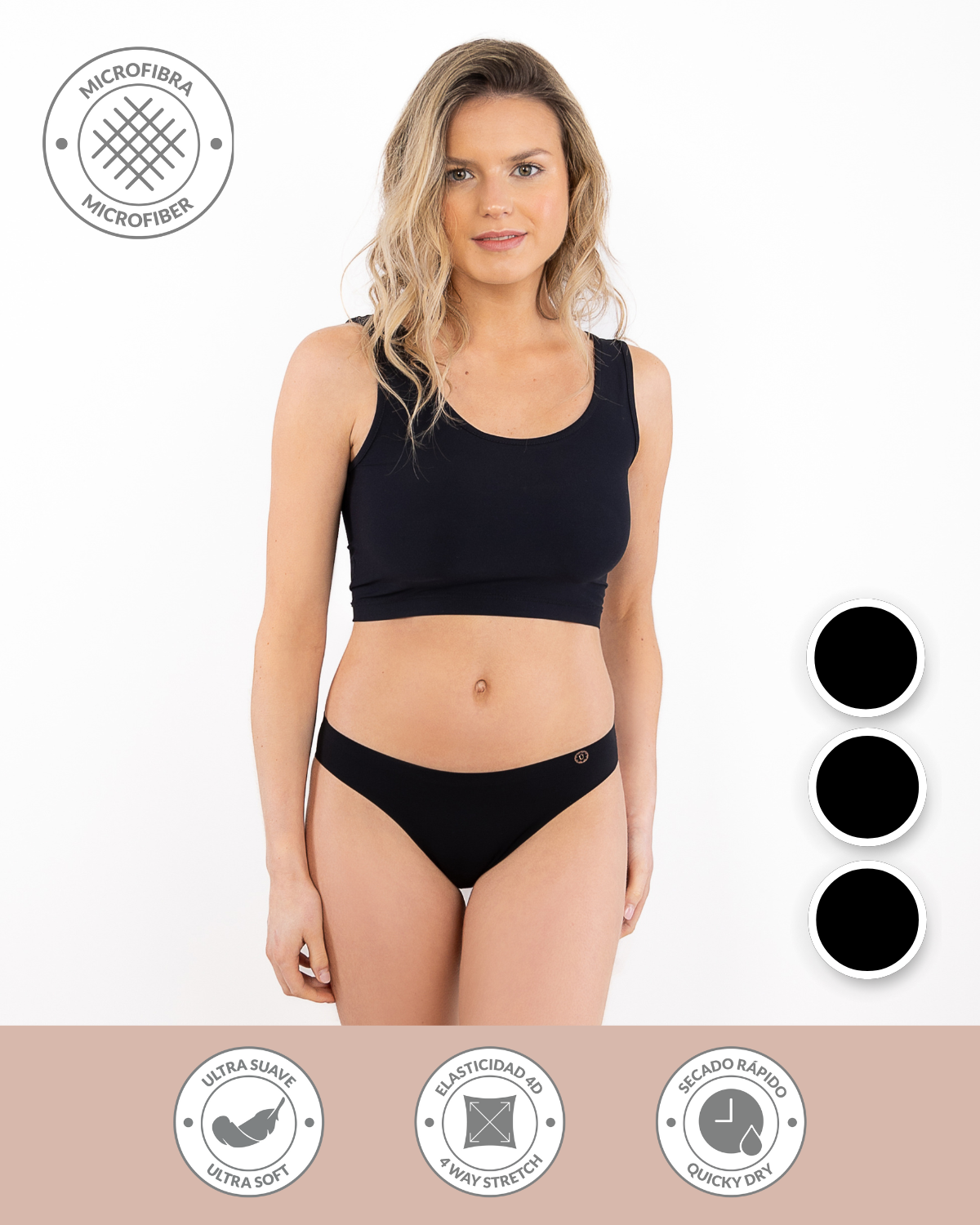 Invisible Bikini en Microfibra SILKDRY FLEX