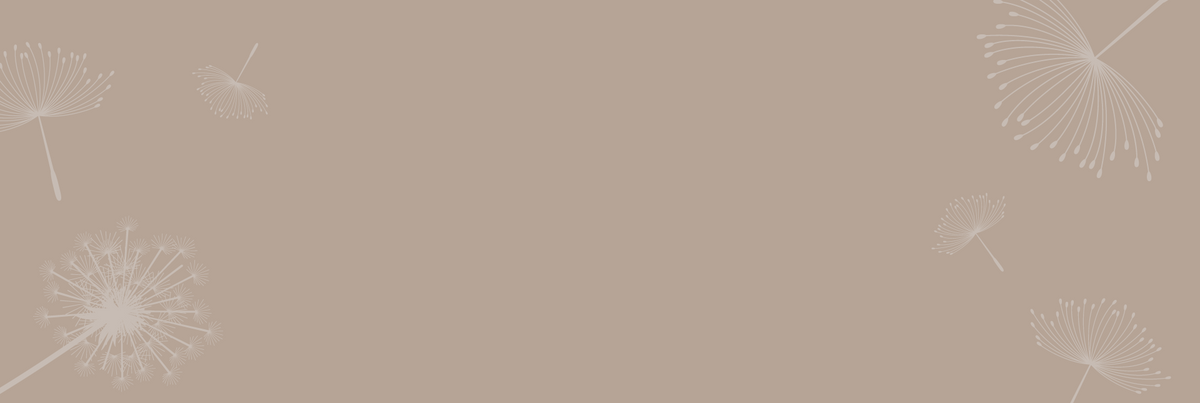 Fondo beige con dientes de león, símbolo de Única Lingerie