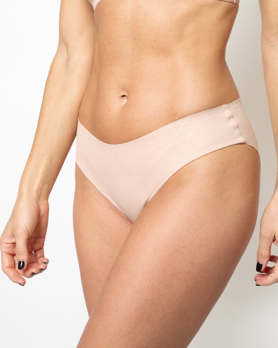 Pack x3 Calzón Pantaleta Invisible Sin Costuras Negro, Beige y Blanco Algodón Ultraflex