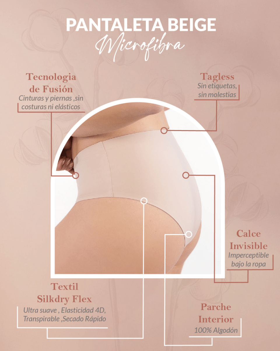 Pack x3 Calzón Pantaleta Invisible Sin Costuras Beige Color Piel Microfibra