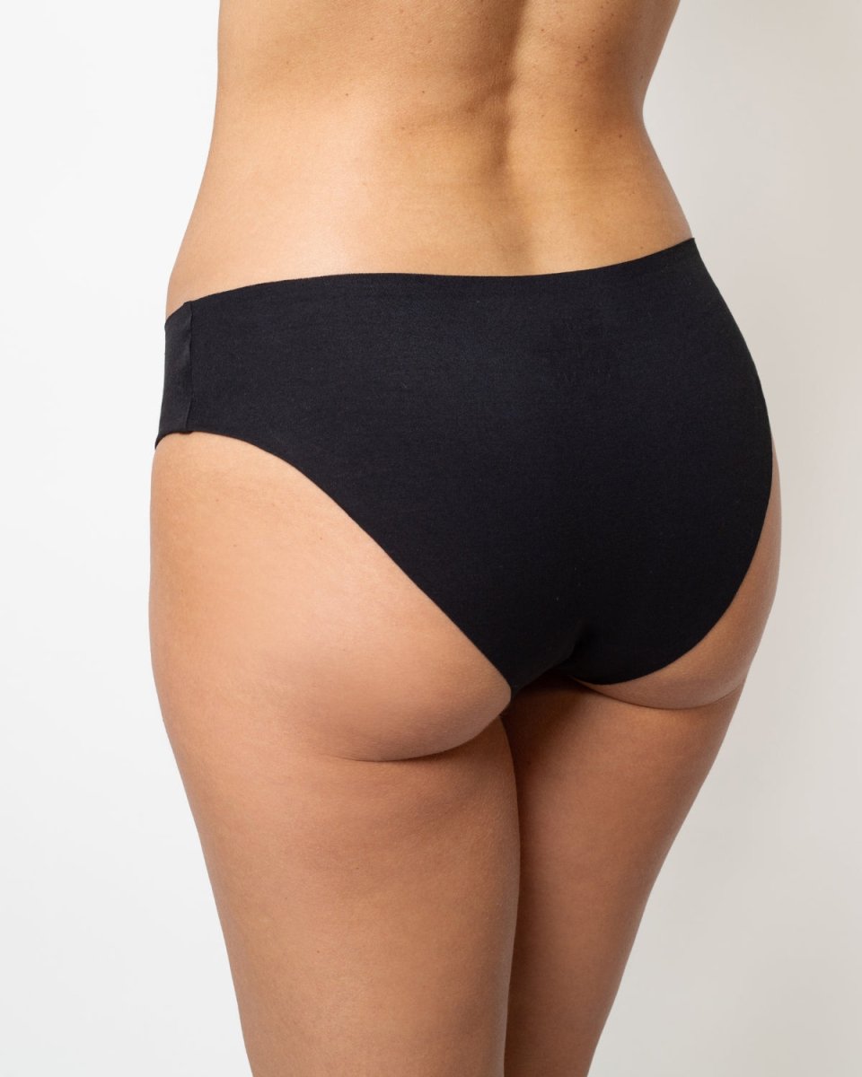 Pack x9 Calzón Pantaleta Invisible Sin Costuras Negro Algodón Ultraflex