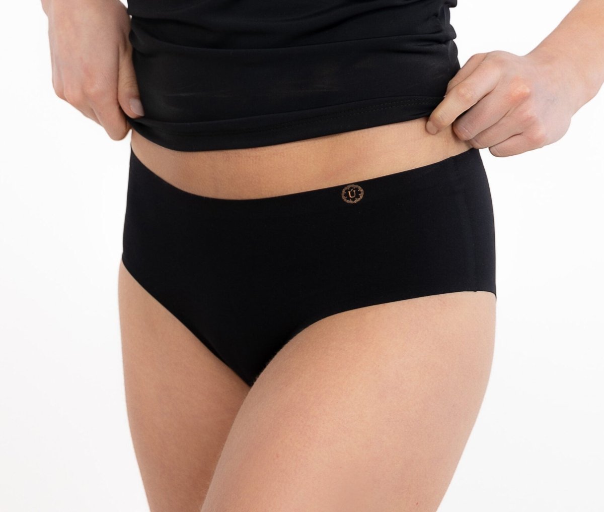 Pack x3 Calzón Pantaleta Invisible Sin Costuras Negro Microfibra